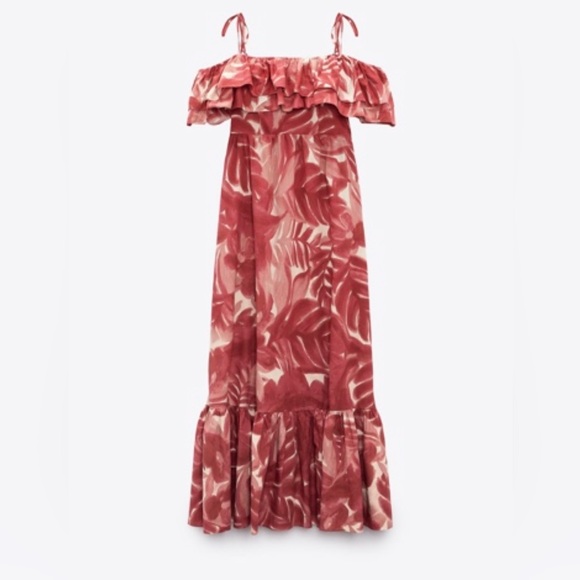 Zara Printed Midi Dress - Picture 7 of 12